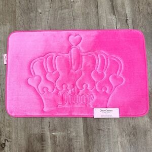 NEW Juicy Couture Pink Crown Hearts Memory Foam Bath Rug Mat Logo Valentine